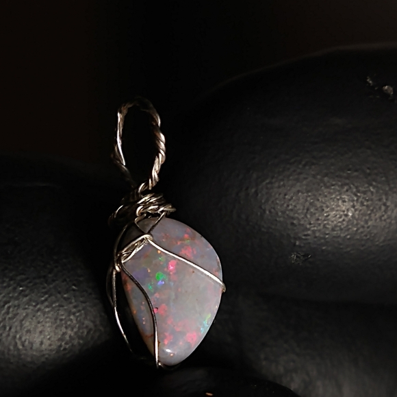 Full Spectrum Australian Opal Doublet Pendant (925) - Picture 4 of 9